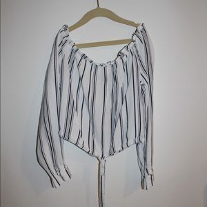 Kendall and Kylie striped blouse